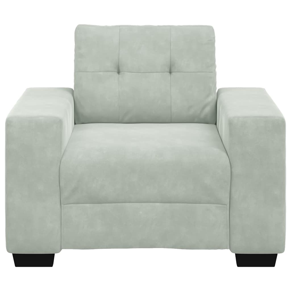 vidaXL Canapea scaun gri deschis 60 cm catifea