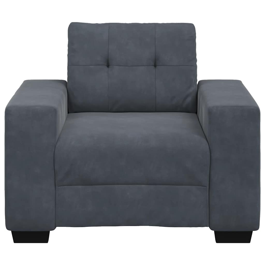 vidaXL Canapea scaun gri închis 60 cm catifea