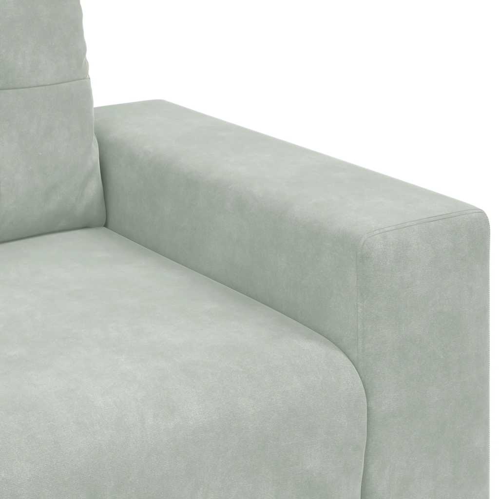 vidaXL Canapea lovesea gri deschis 120 cm catifea vidaXL Canapea lovesea gri deschis 120 cm catifea