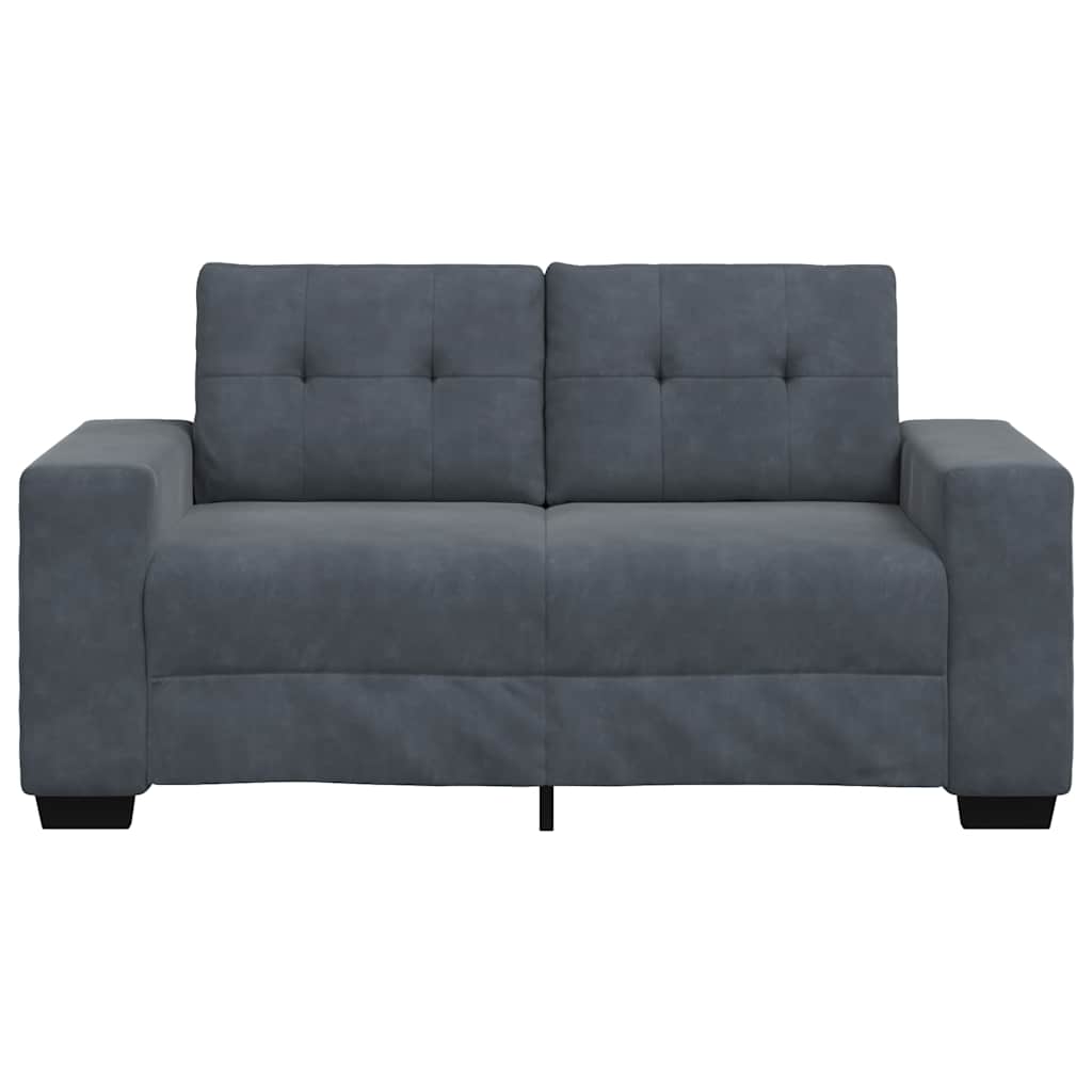 vidaXL Canapea lovesea gri închis 120 cm catifea vidaXL Canapea lovesea gri închis 120 cm catifea