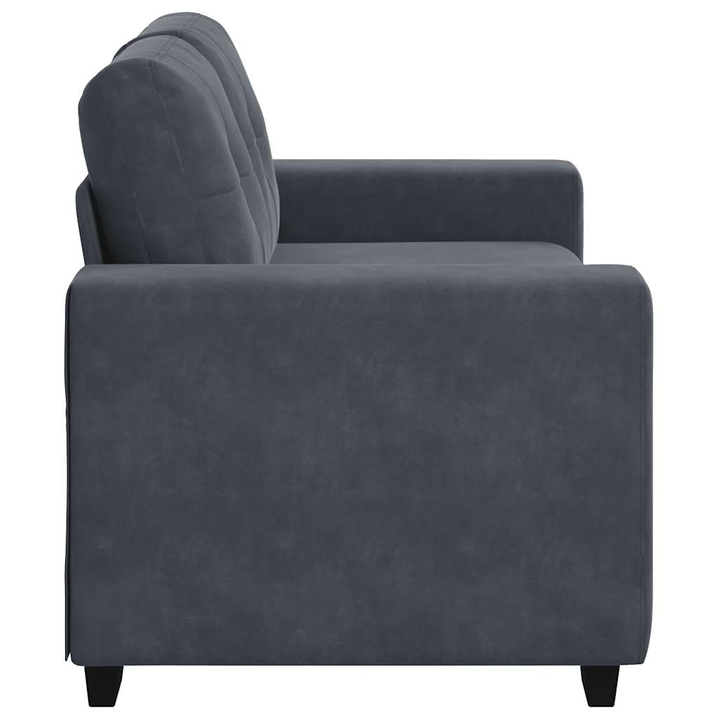 vidaXL Canapea lovesea gri închis 120 cm catifea vidaXL Canapea lovesea gri închis 120 cm catifea