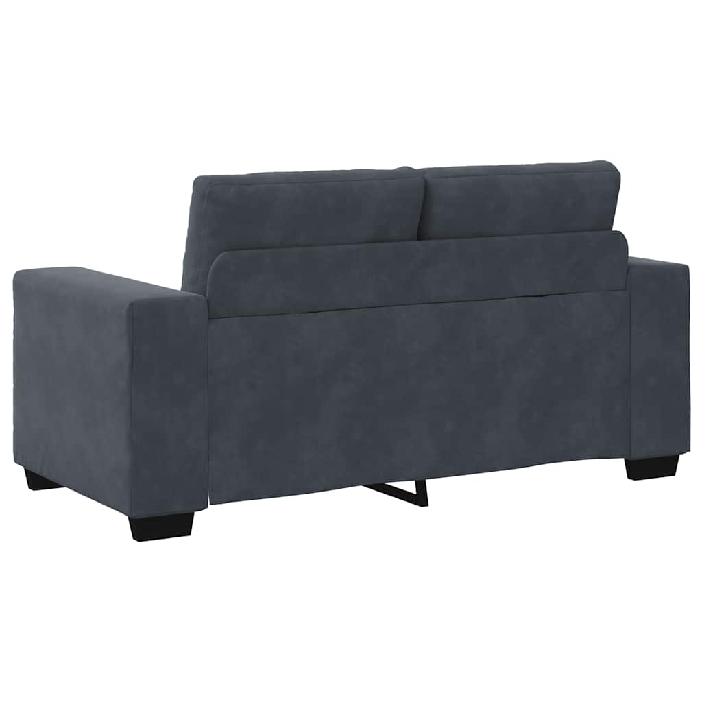 vidaXL Canapea lovesea gri închis 120 cm catifea vidaXL Canapea lovesea gri închis 120 cm catifea
