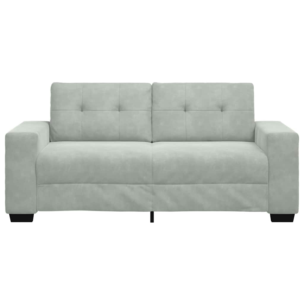 vidaXL Canapea loveseat gri deschis 140 cm catifea vidaXL Canapea loveseat gri deschis 140 cm catifea
