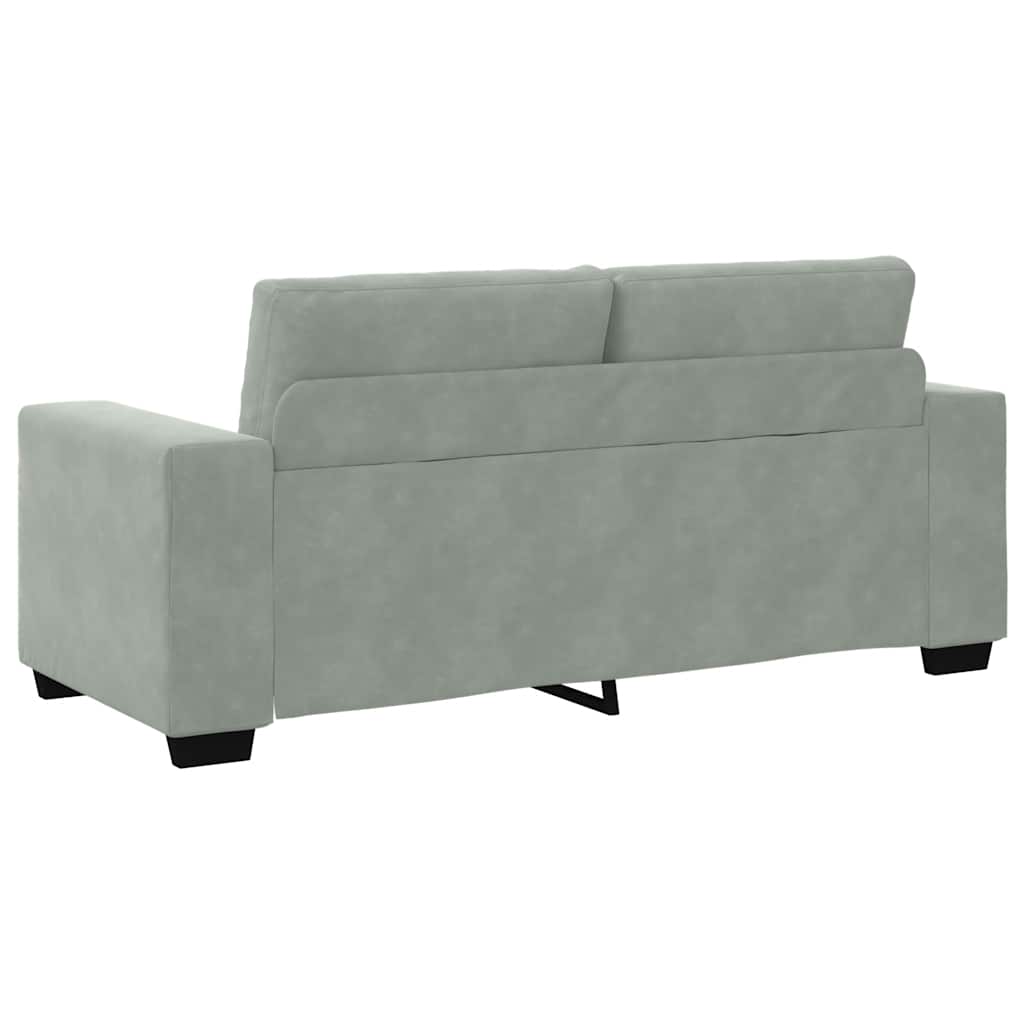 vidaXL Canapea loveseat gri deschis 140 cm catifea vidaXL Canapea loveseat gri deschis 140 cm catifea