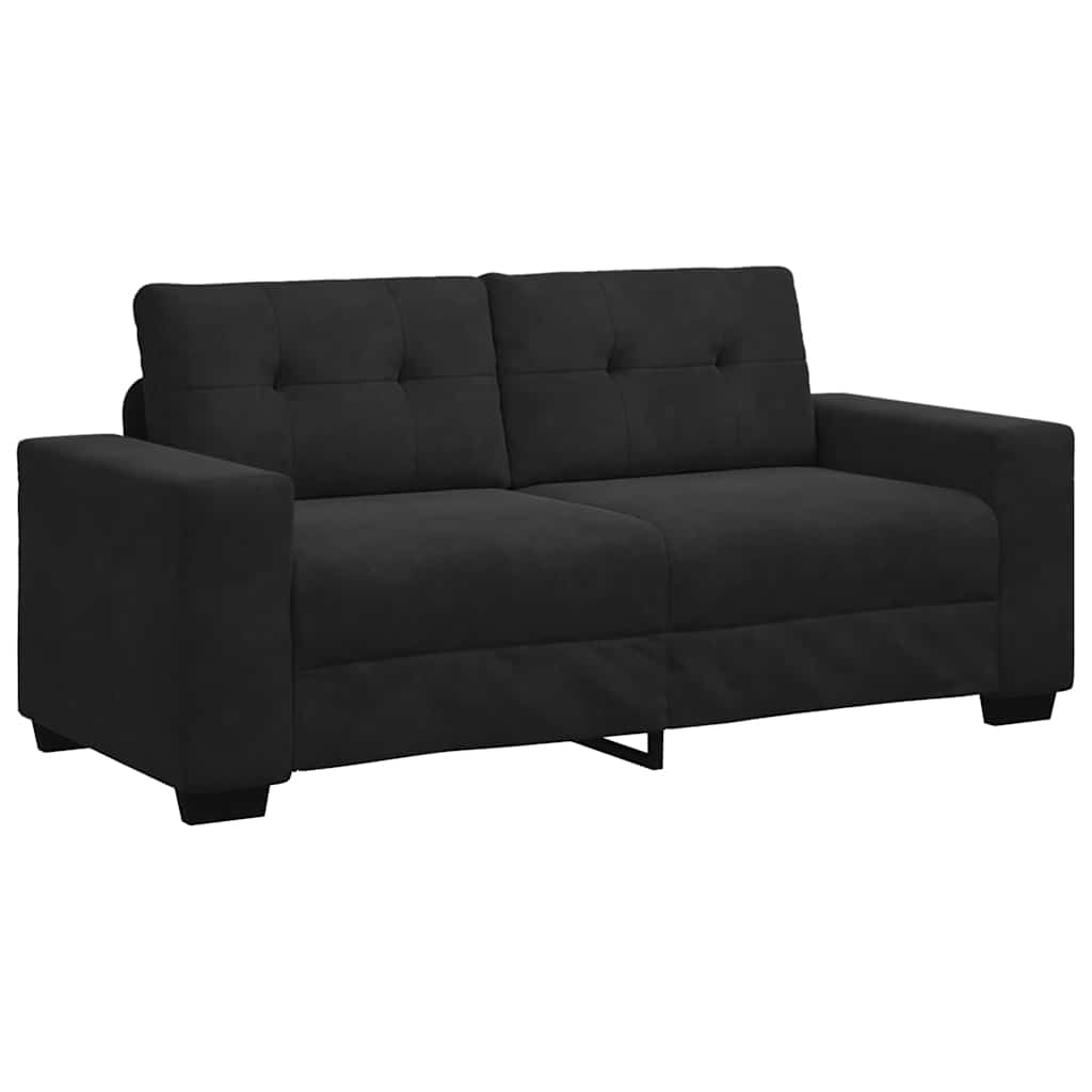 vidaXL Canapea loveseat neagră 140 cm catifea vidaXL Canapea loveseat neagră 140 cm catifea