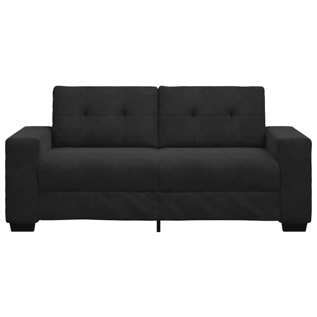 vidaXL Canapea loveseat neagră 140 cm catifea vidaXL Canapea loveseat neagră 140 cm catifea