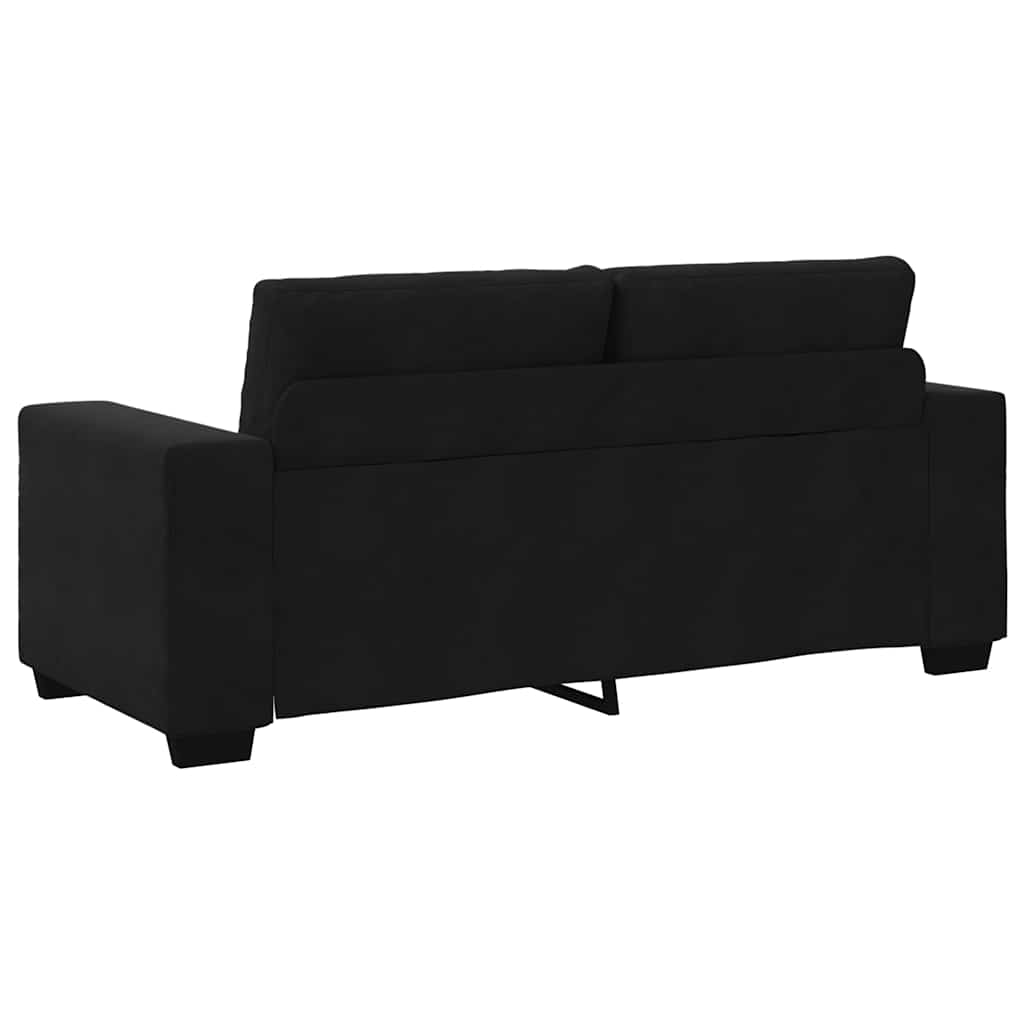 vidaXL Canapea loveseat neagră 140 cm catifea vidaXL Canapea loveseat neagră 140 cm catifea