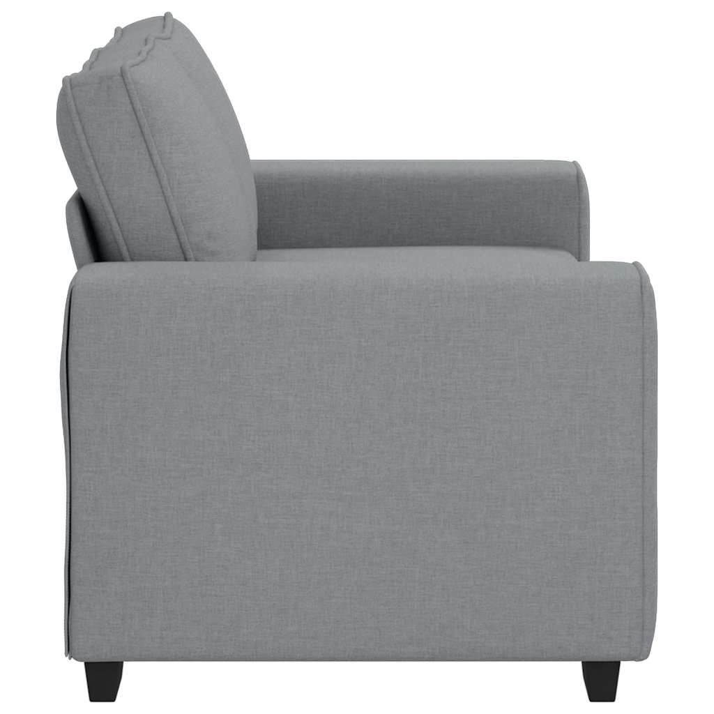 vidaXL Canapea cu 2 locuri, țesătură gri deschis, 120 cm