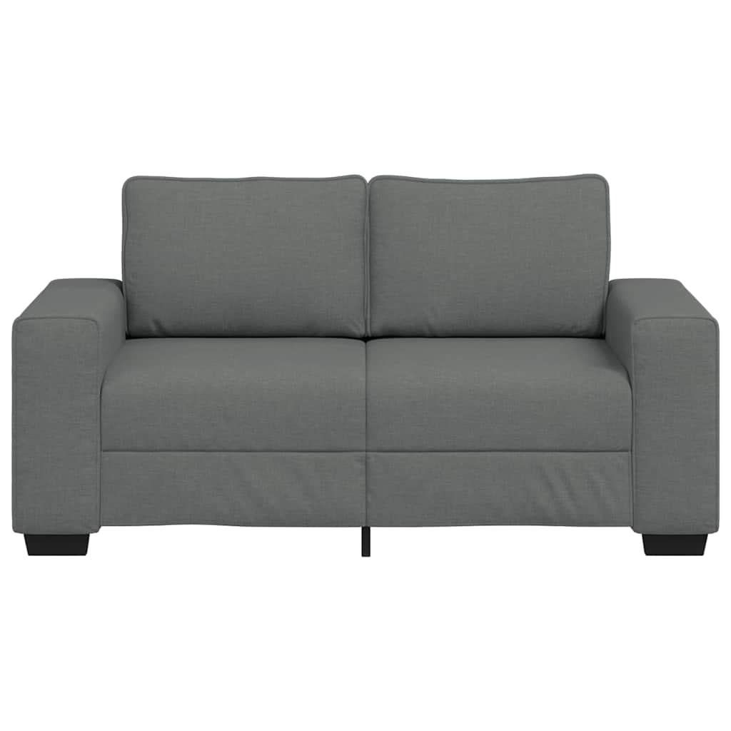 vidaXL Canapea cu 2 locuri, țesătură gri închis, 120 cm