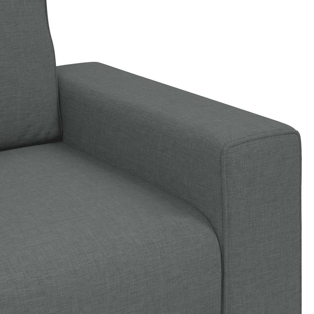 vidaXL Canapea cu 2 locuri, țesătură gri închis, 120 cm