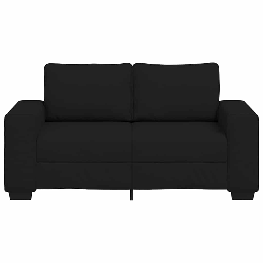 vidaXL Canapea cu 2 locuri, neagră, 120 cm, material textil