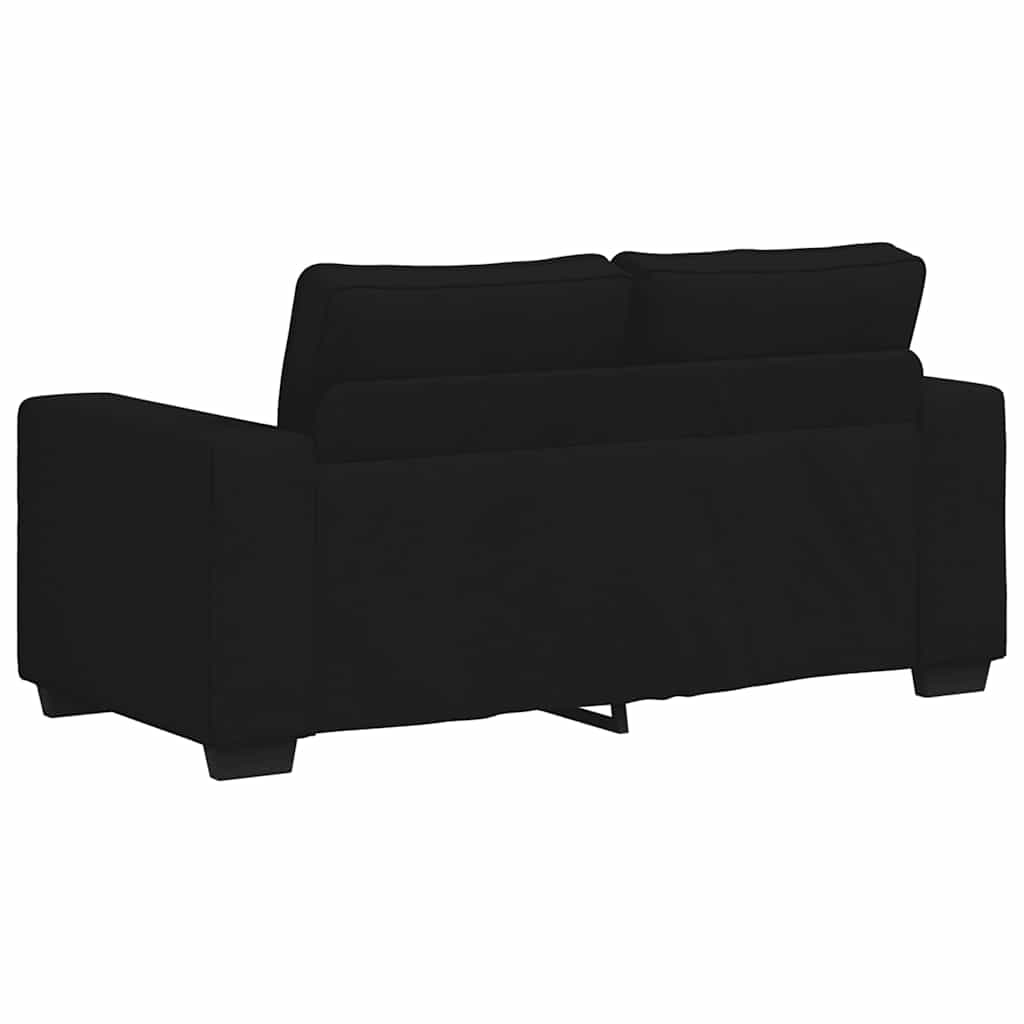 vidaXL Canapea cu 2 locuri, neagră, 120 cm, material textil