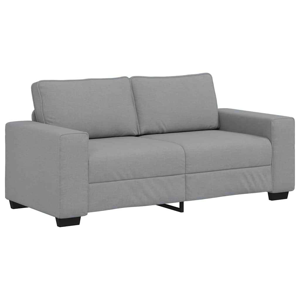 vidaXL Canapea cu 2 locuri, țesătură gri deschis, 140 cm