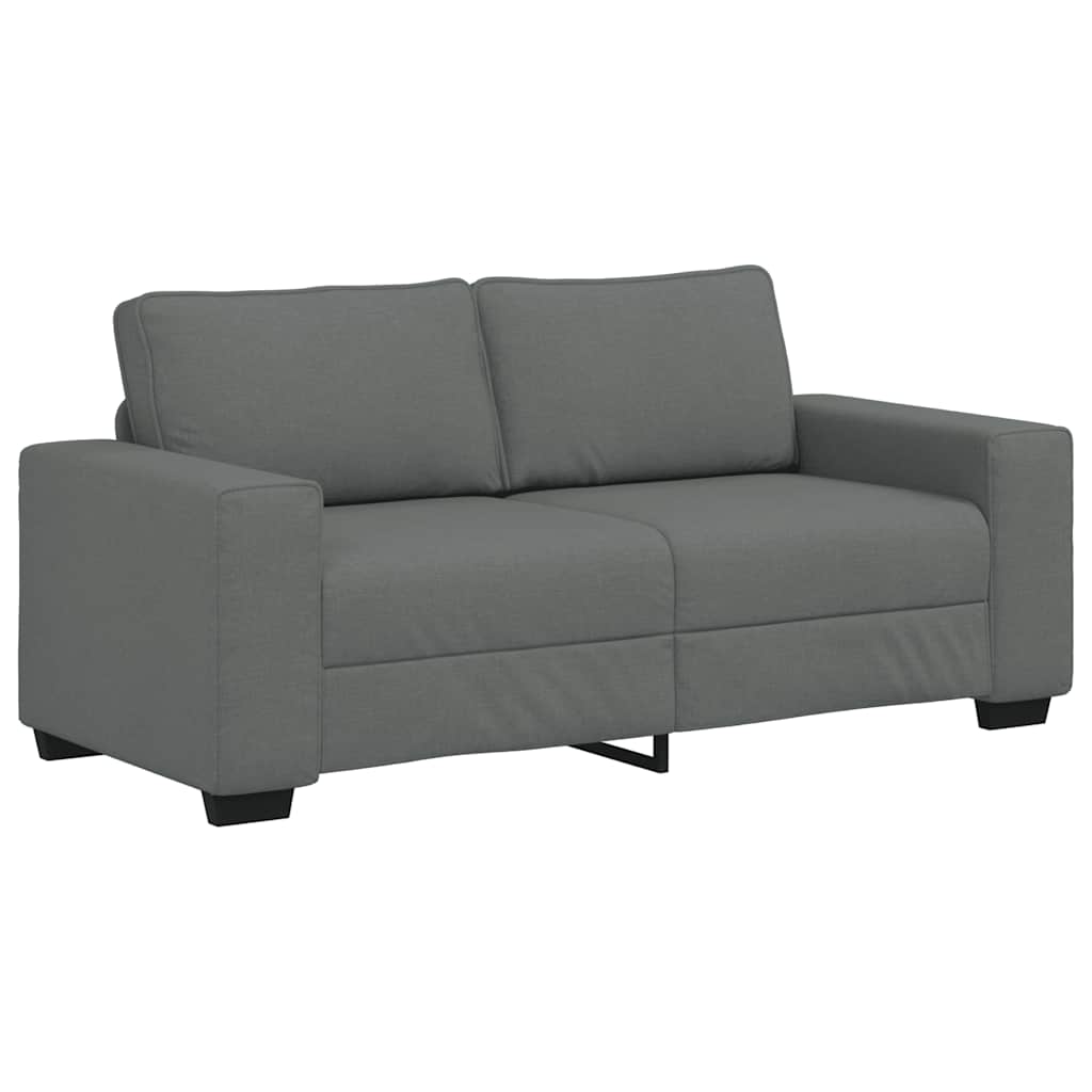 vidaXL Canapea cu 2 locuri, țesătură gri închis, 140 cm