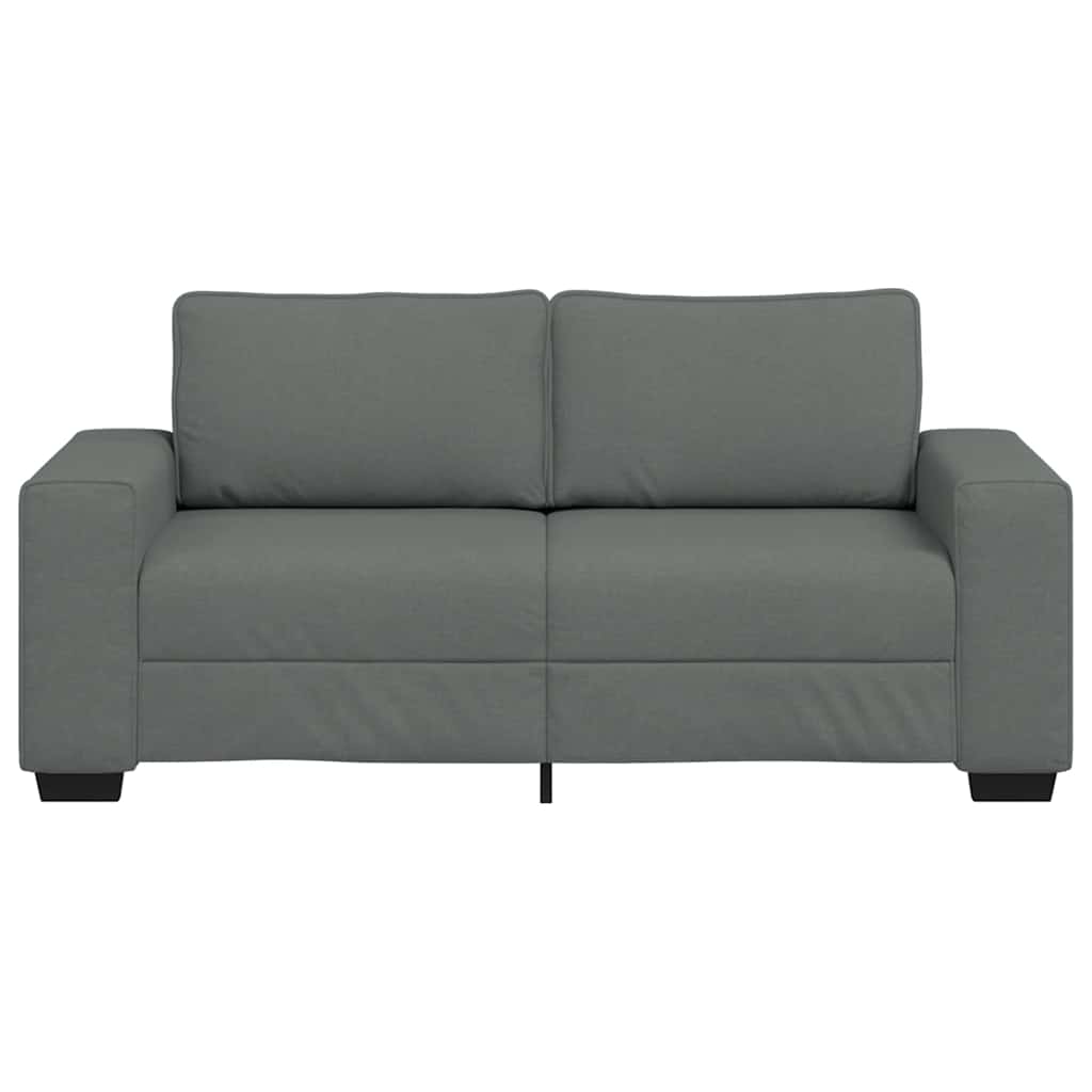 vidaXL Canapea cu 2 locuri, țesătură gri închis, 140 cm