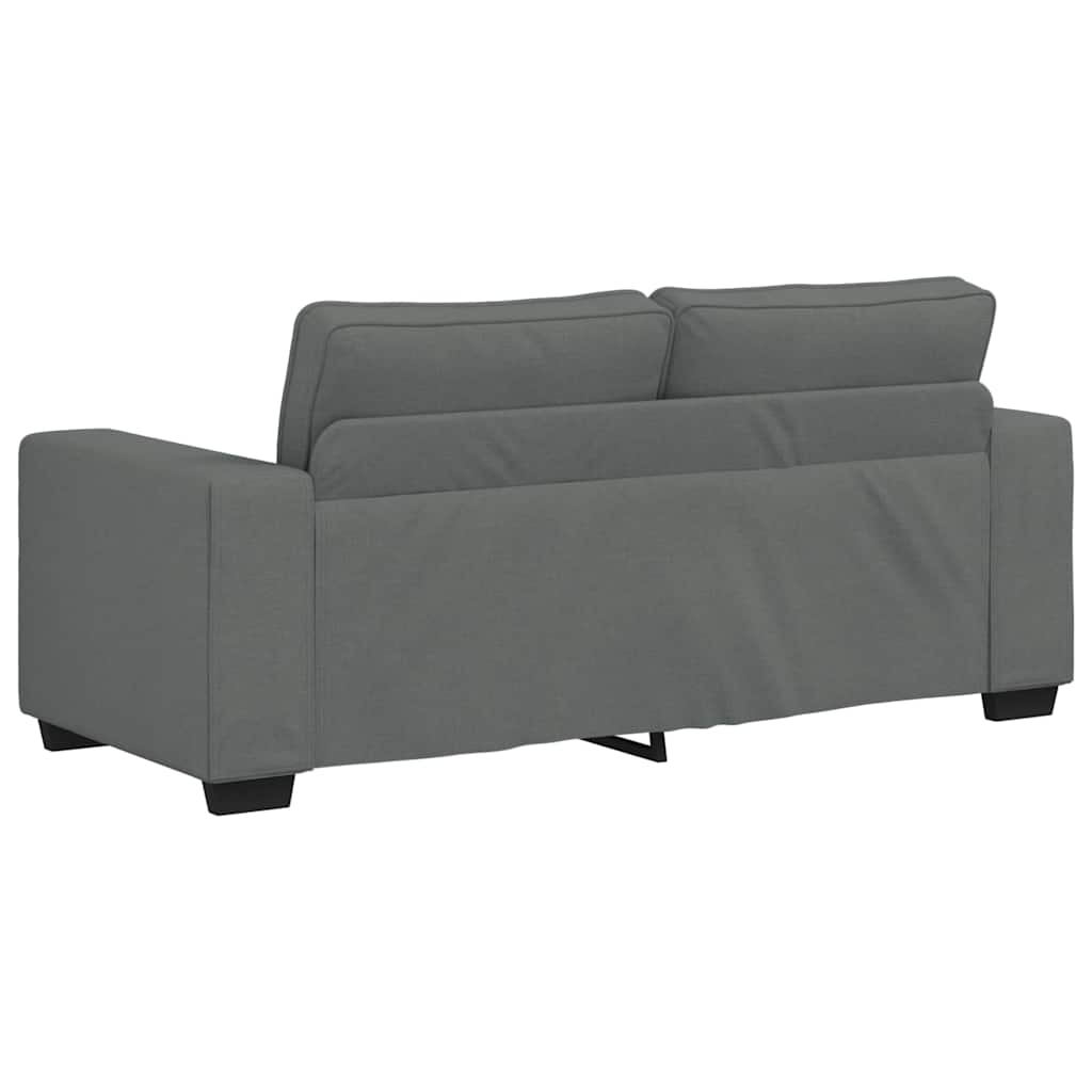vidaXL Canapea cu 2 locuri, țesătură gri închis, 140 cm