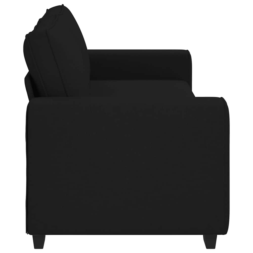 vidaXL Canapea cu 3 locuri, neagră, 180 cm, material textil vidaXL Canapea cu 3 locuri, neagră, 180 cm, material textil