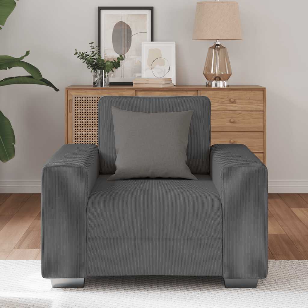vidaXL Canapea Scaun Gri închis 60 cm țesătură velur