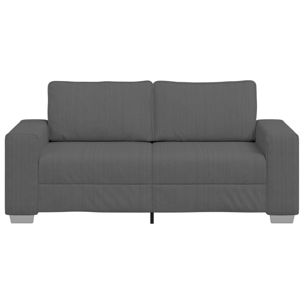 vidaXL Canapea de tip lovesea gri închis 140 cm țesătură velur