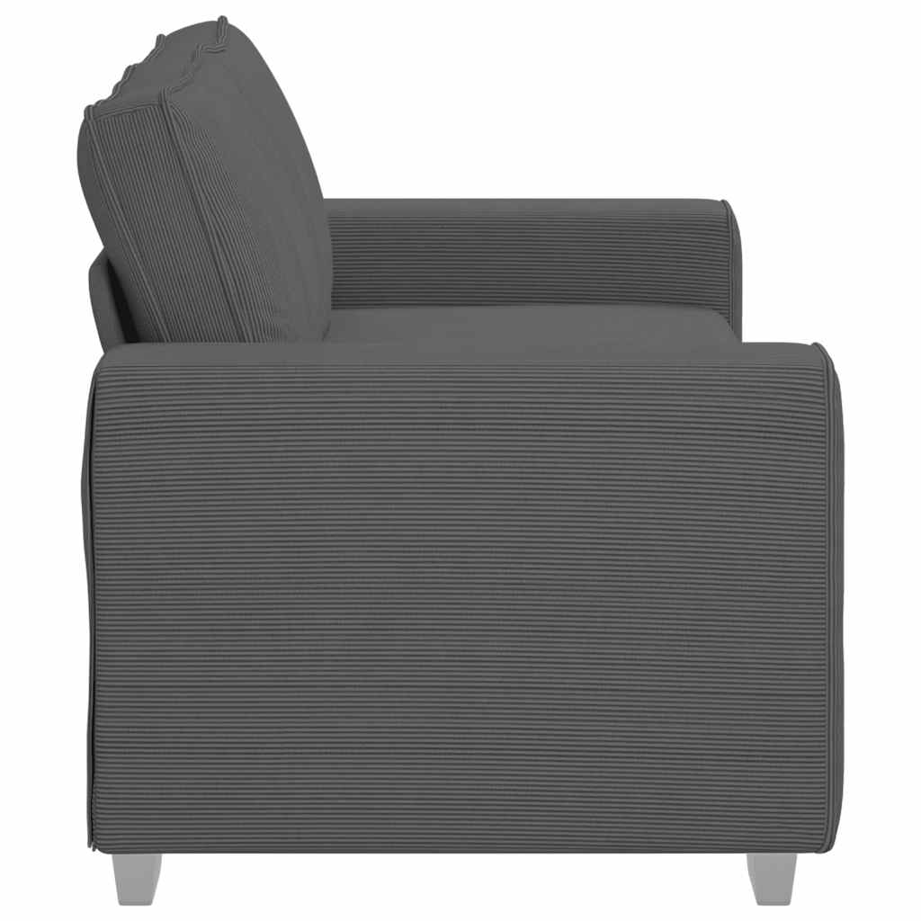 vidaXL Canapea de tip lovesea gri închis 140 cm țesătură velur