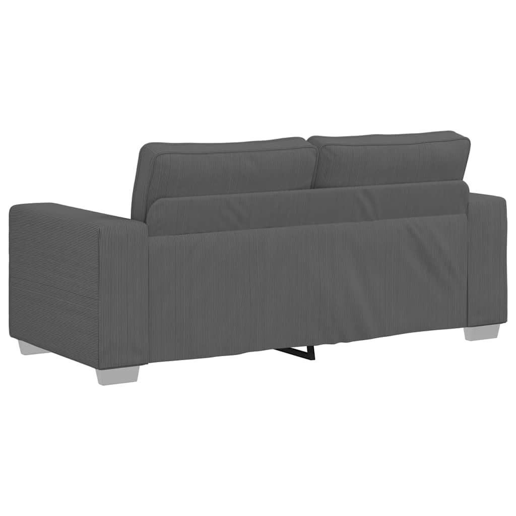 vidaXL Canapea de tip lovesea gri închis 140 cm țesătură velur