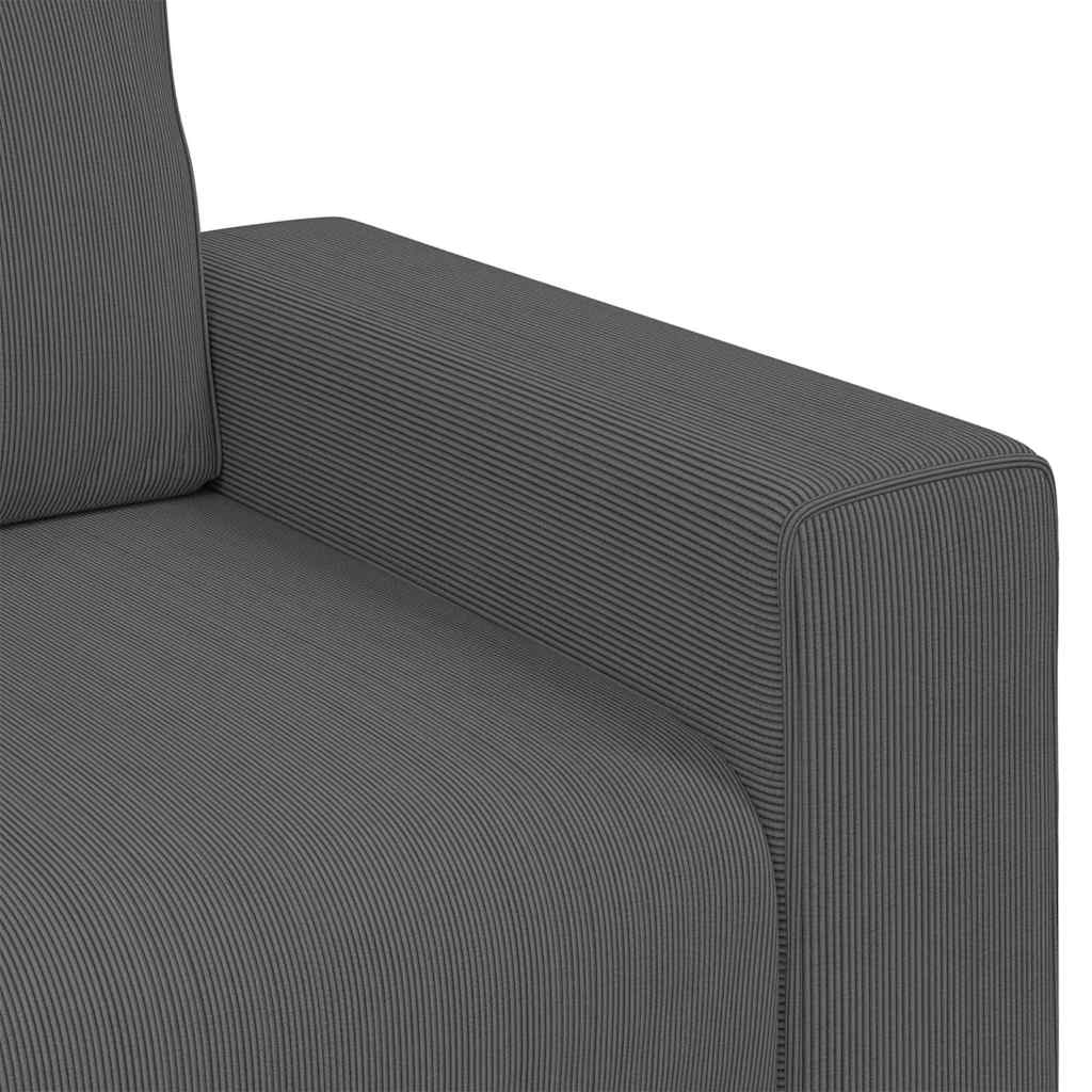 vidaXL Canapea de tip lovesea gri închis 140 cm țesătură velur