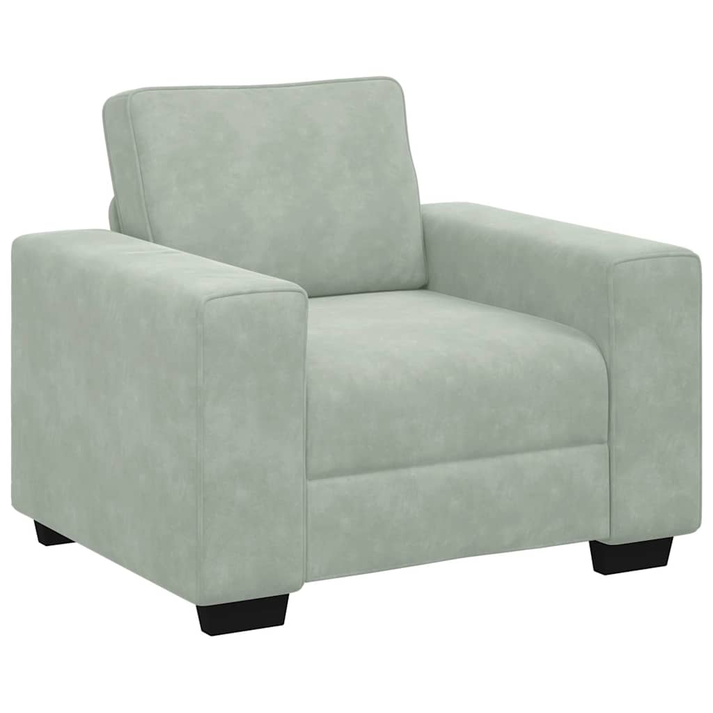 vidaXL Canapea scaun gri deschis 60 cm catifea