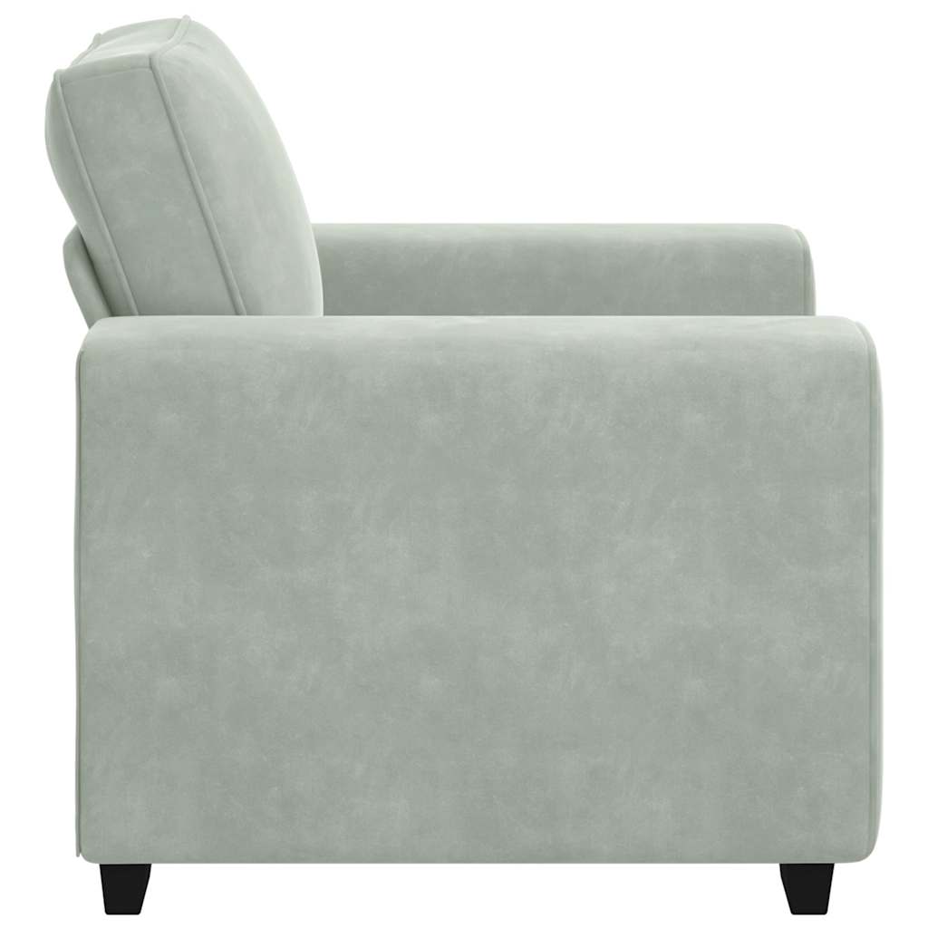 vidaXL Canapea scaun gri deschis 60 cm catifea