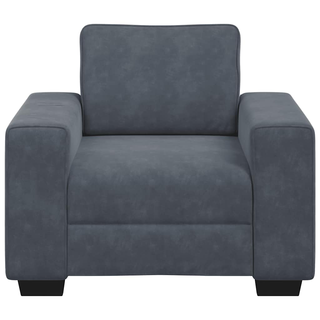 vidaXL Canapea scaun gri închis 60 cm catifea