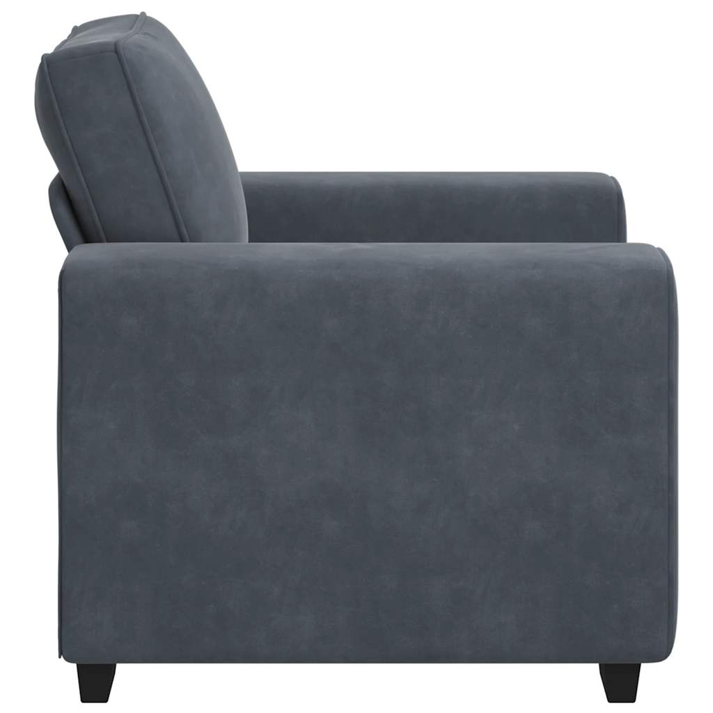 vidaXL Canapea scaun gri închis 60 cm catifea