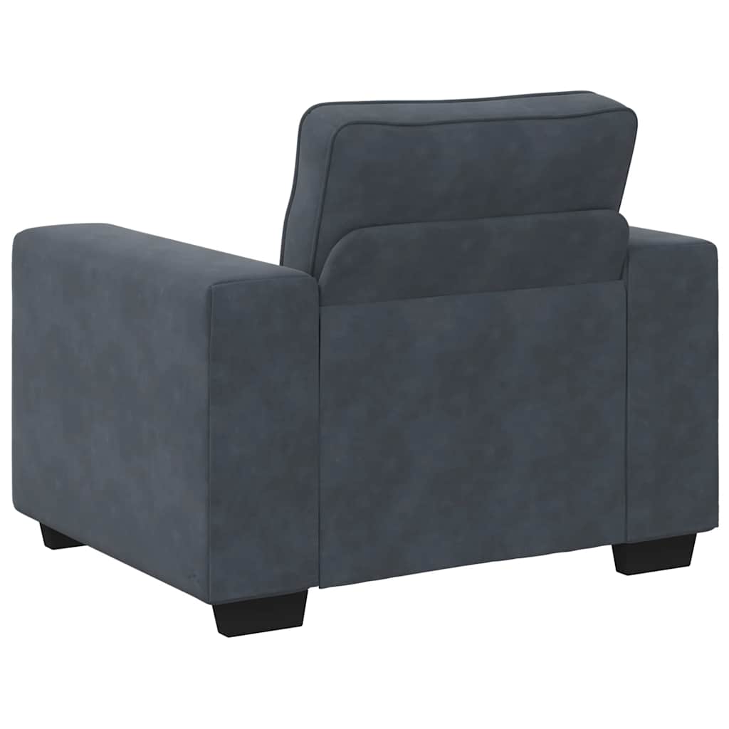 vidaXL Canapea scaun gri închis 60 cm catifea