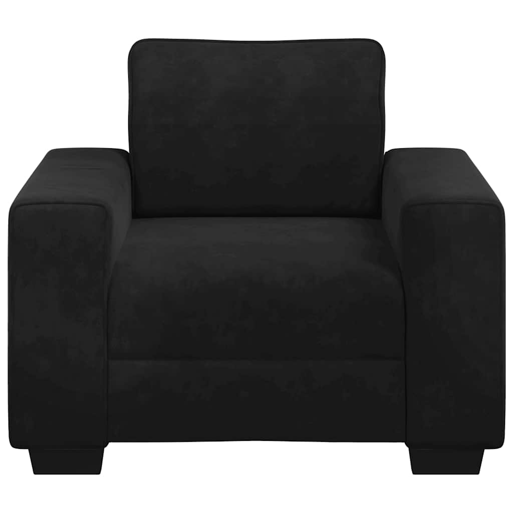 vidaXL Canapea scaun negru 60 cm catifea