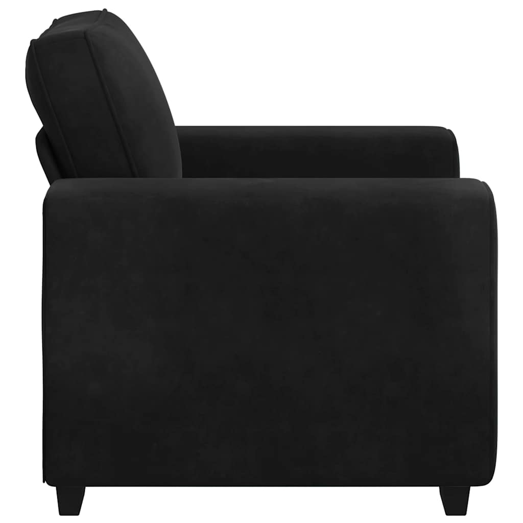 vidaXL Canapea scaun negru 60 cm catifea