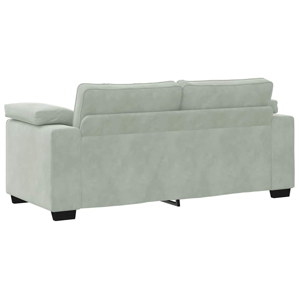 vidaXL Canapea loveseat gri deschis 140 cm catifea vidaXL Canapea loveseat gri deschis 140 cm catifea