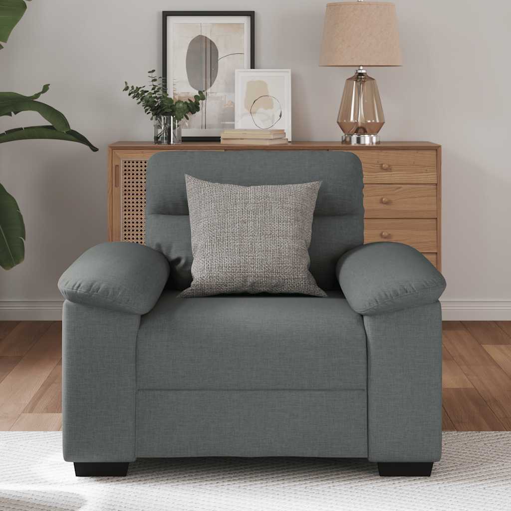 vidaXL Canapea Scaun Gri Inchis 60 cm Tesatura
