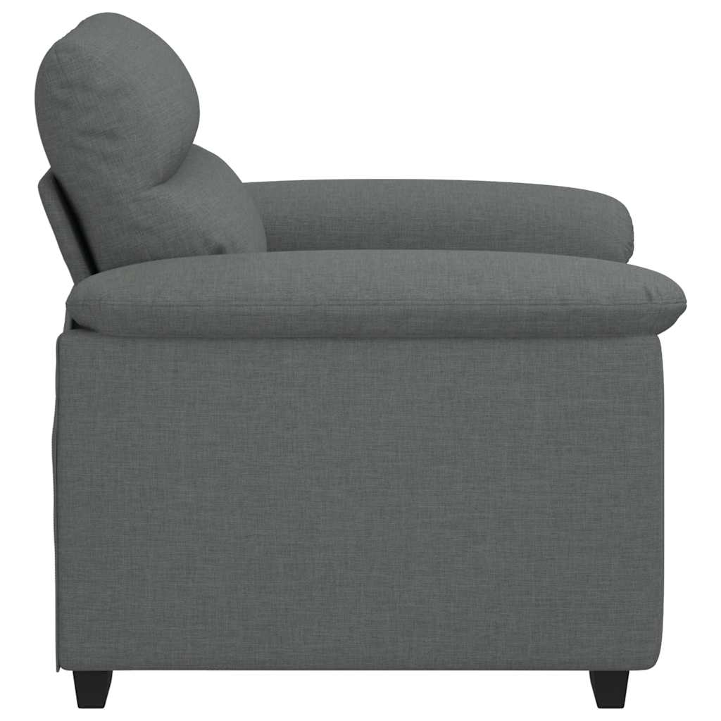 vidaXL Canapea Scaun Gri Inchis 60 cm Tesatura