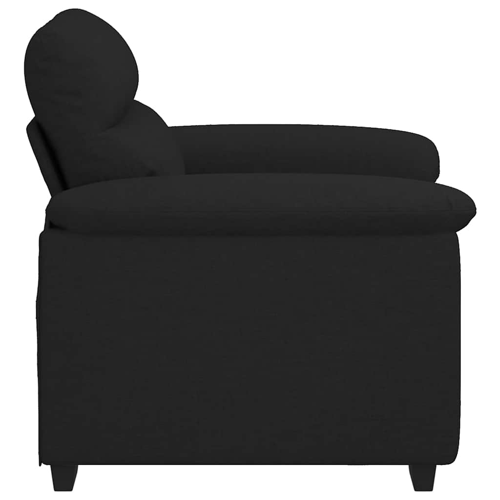 vidaXL Canapea Scaun Negru 60 cm Tesatura