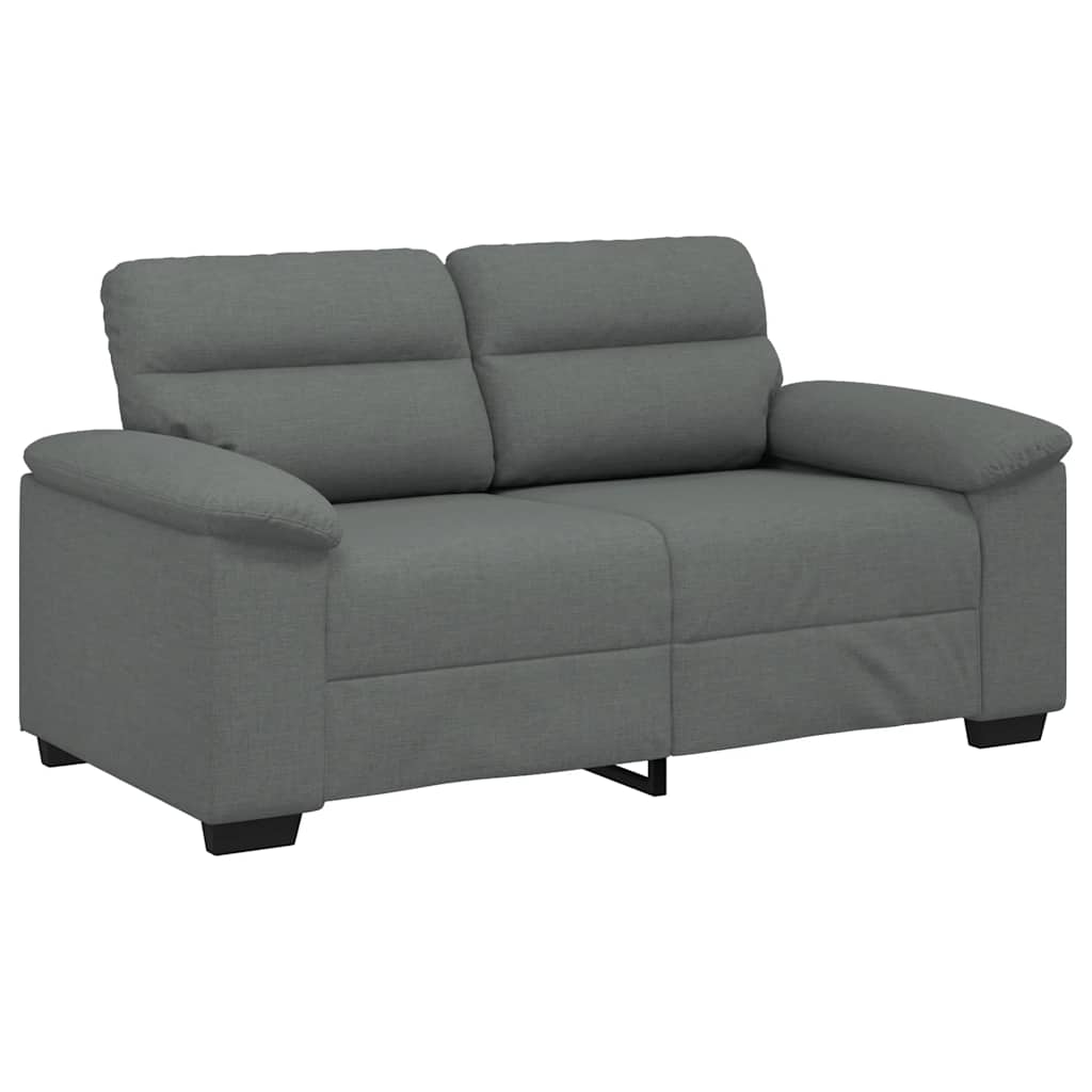 vidaXL Canapea cu 2 locuri, țesătură gri închis, 120 cm