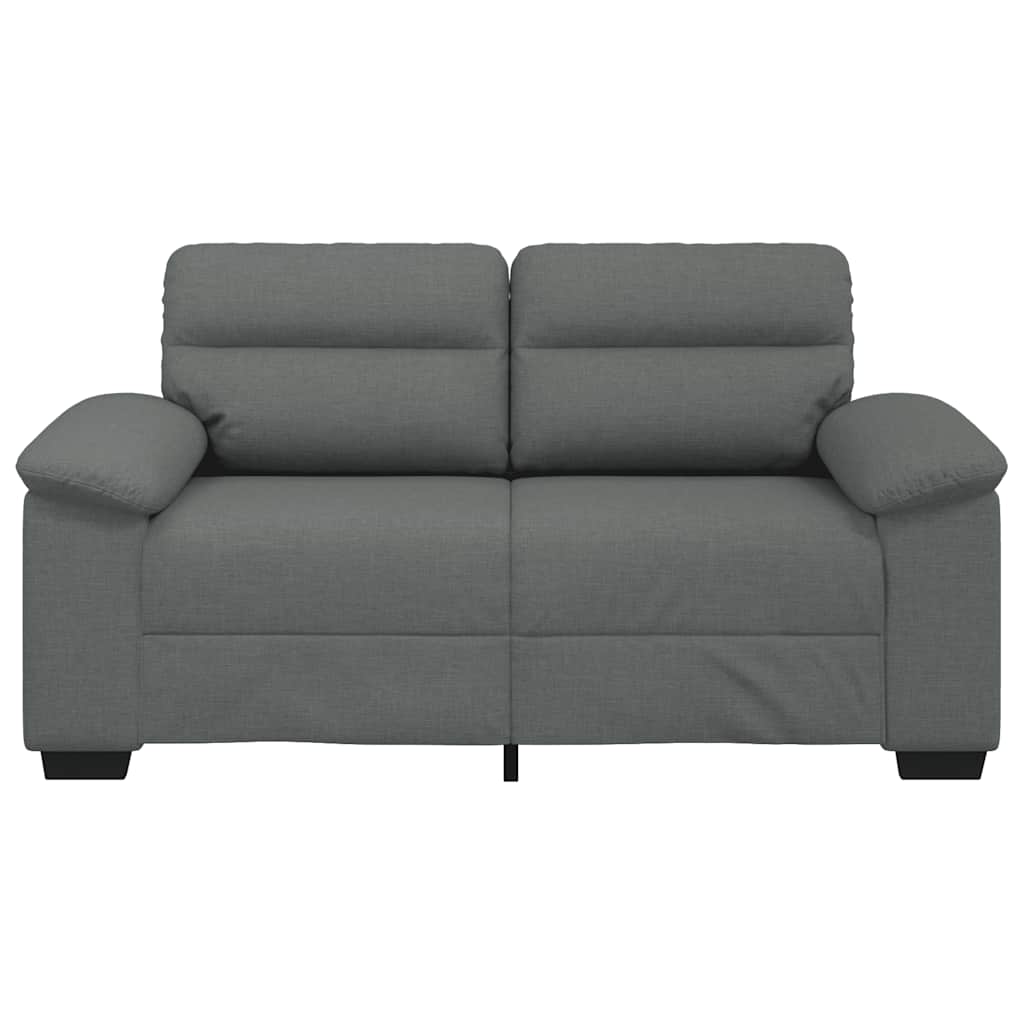 vidaXL Canapea cu 2 locuri, țesătură gri închis, 120 cm