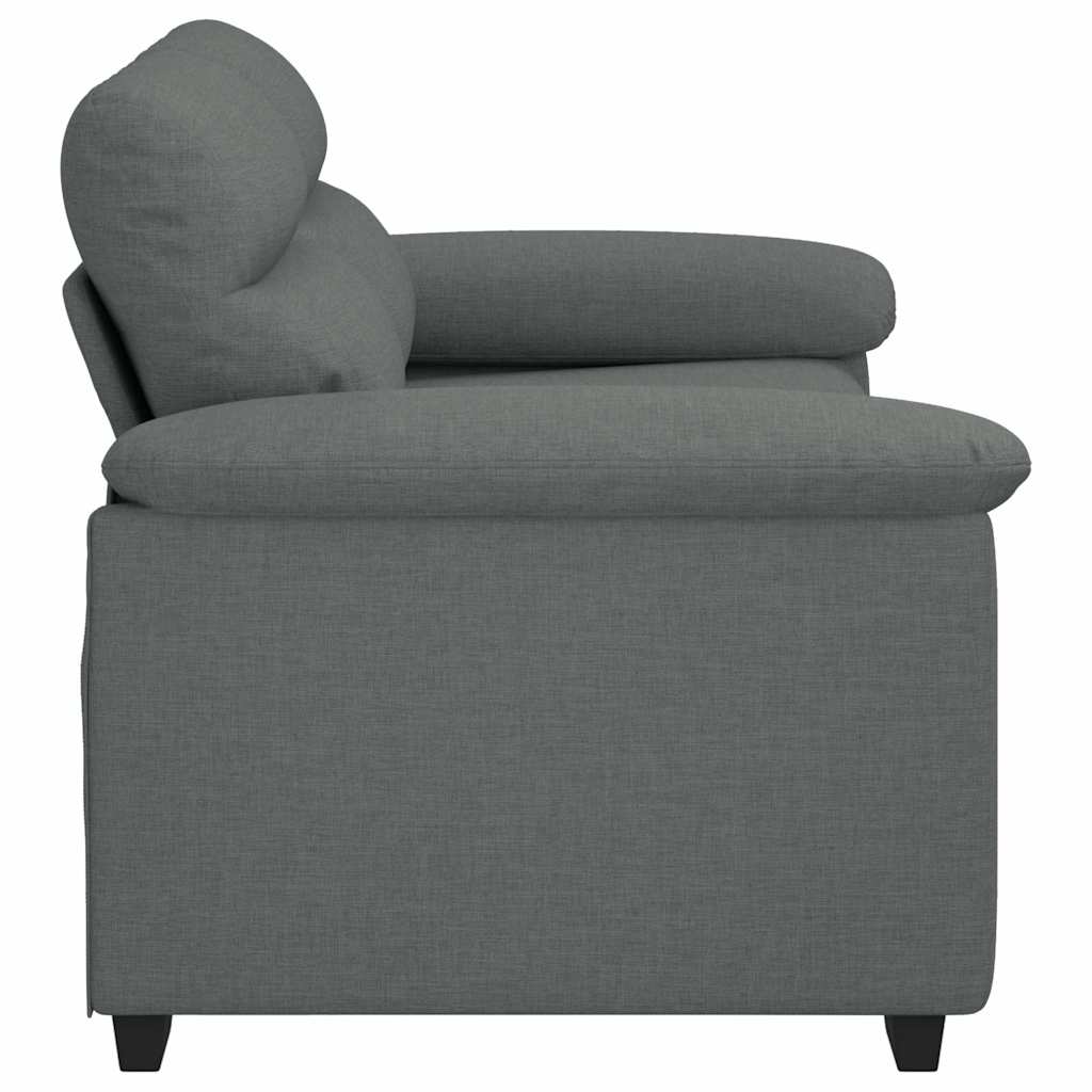 vidaXL Canapea cu 2 locuri, țesătură gri închis, 120 cm