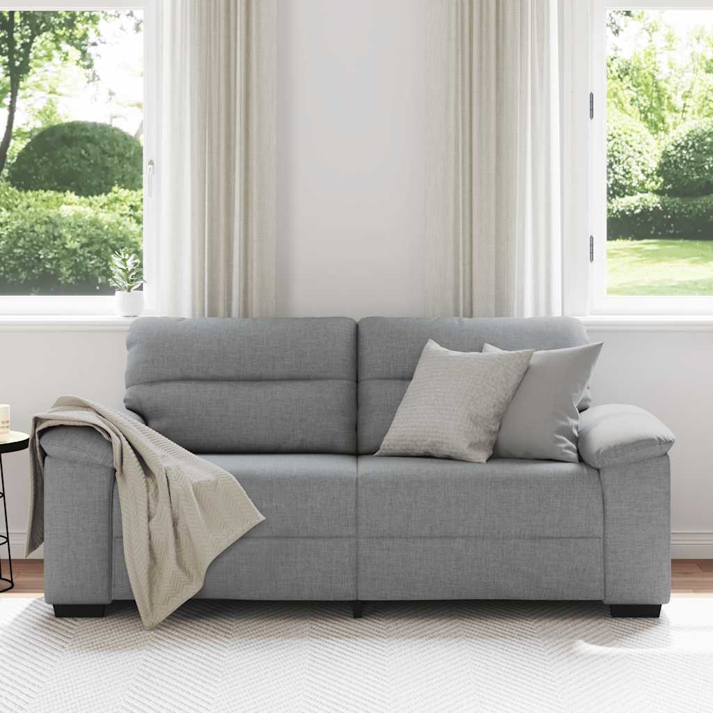 vidaXL Canapea cu 2 locuri, țesătură gri deschis, 140 cm