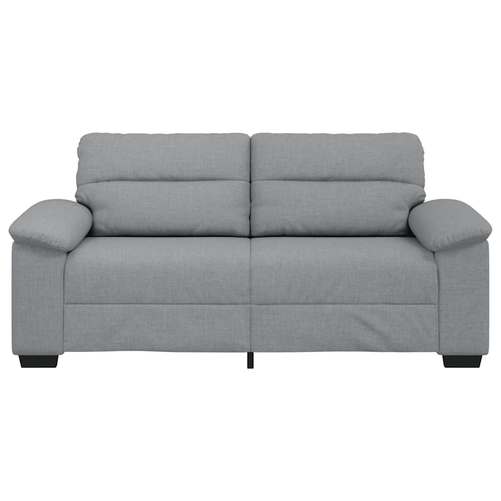 vidaXL Canapea cu 2 locuri, țesătură gri deschis, 140 cm