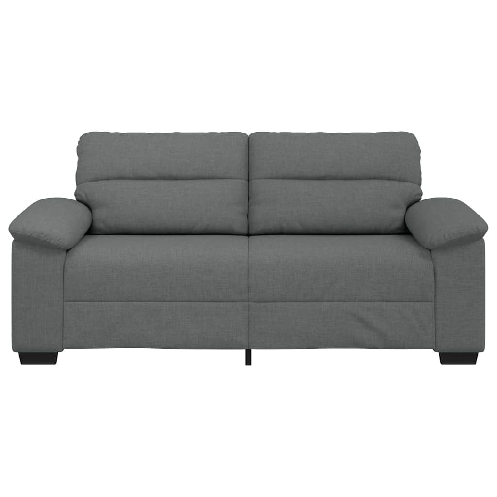 vidaXL Canapea cu 2 locuri, țesătură gri închis, 140 cm