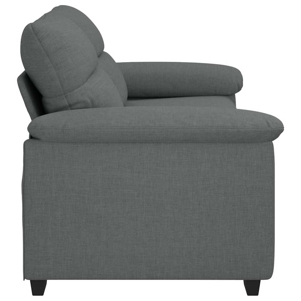 vidaXL Canapea cu 2 locuri, țesătură gri închis, 140 cm