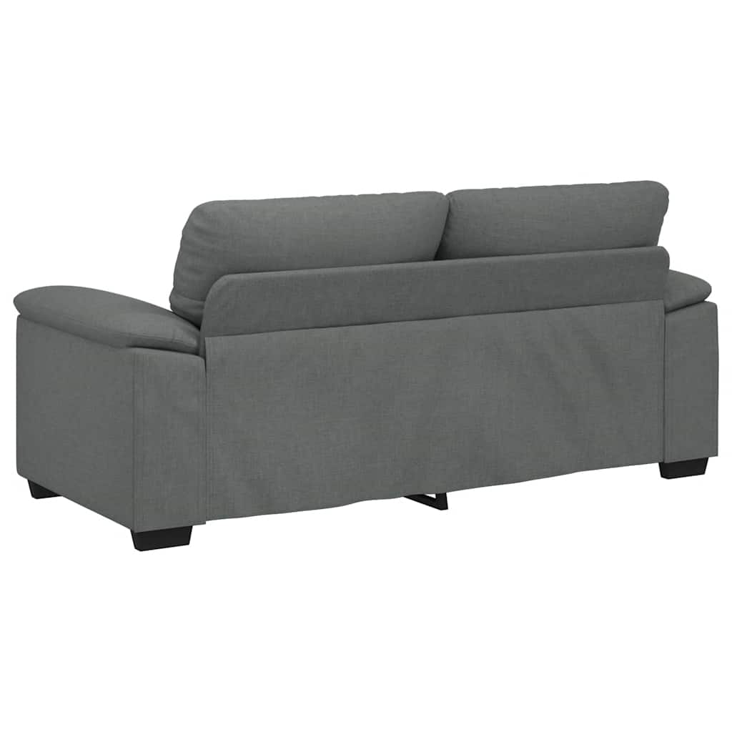 vidaXL Canapea cu 2 locuri, țesătură gri închis, 140 cm