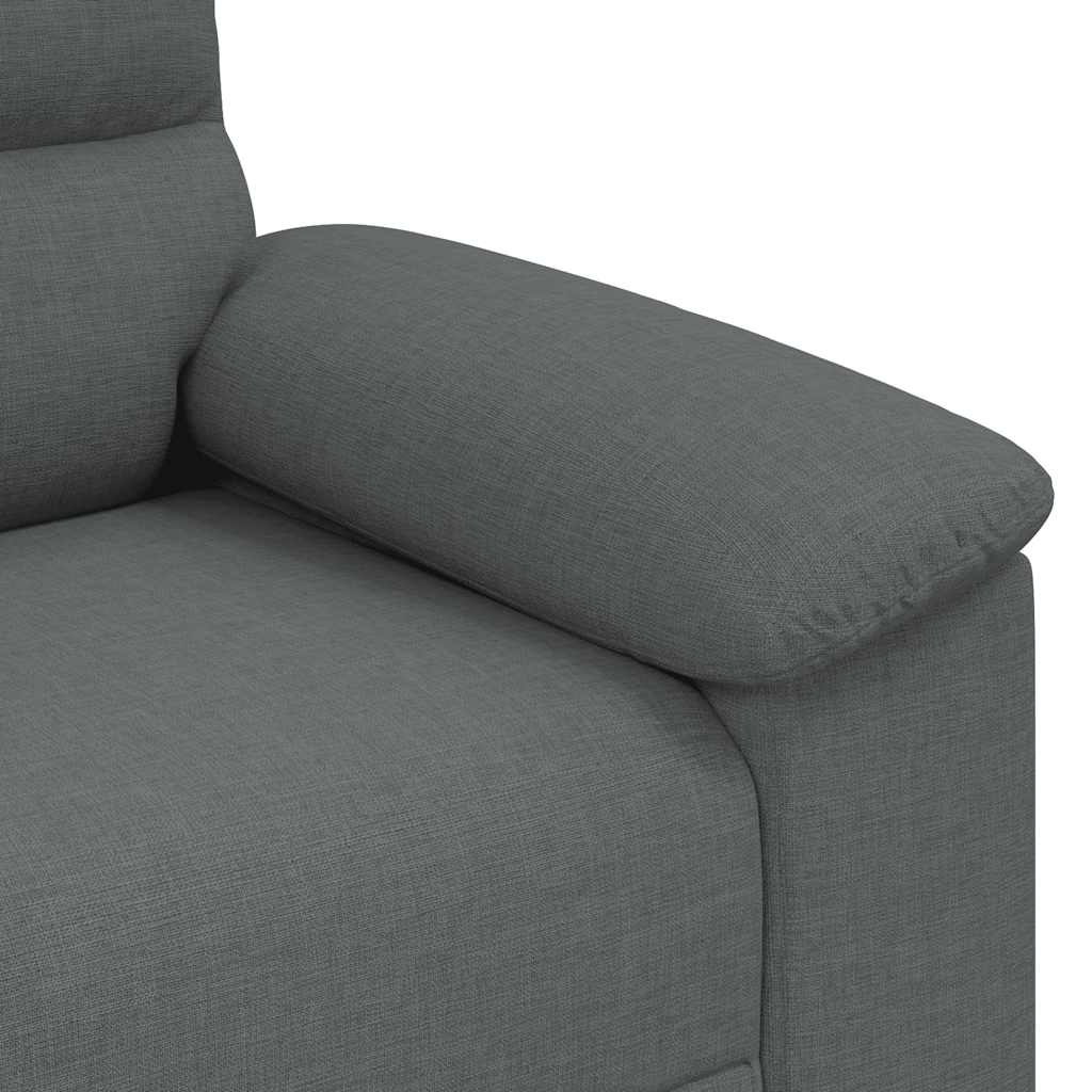 vidaXL Canapea cu 2 locuri, țesătură gri închis, 140 cm