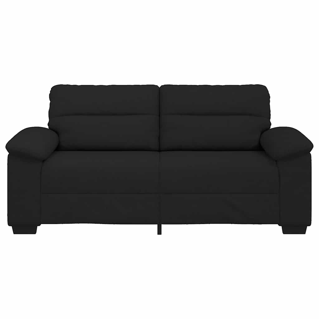 vidaXL Canapea cu 2 locuri negru 140 cm stofa vidaXL Canapea cu 2 locuri negru 140 cm stofa