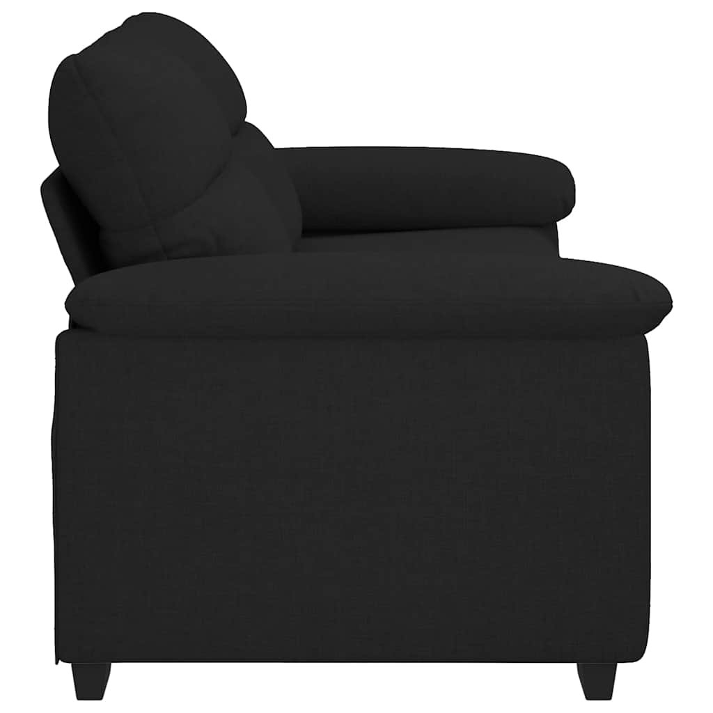 vidaXL Canapea cu 2 locuri negru 140 cm stofa vidaXL Canapea cu 2 locuri negru 140 cm stofa
