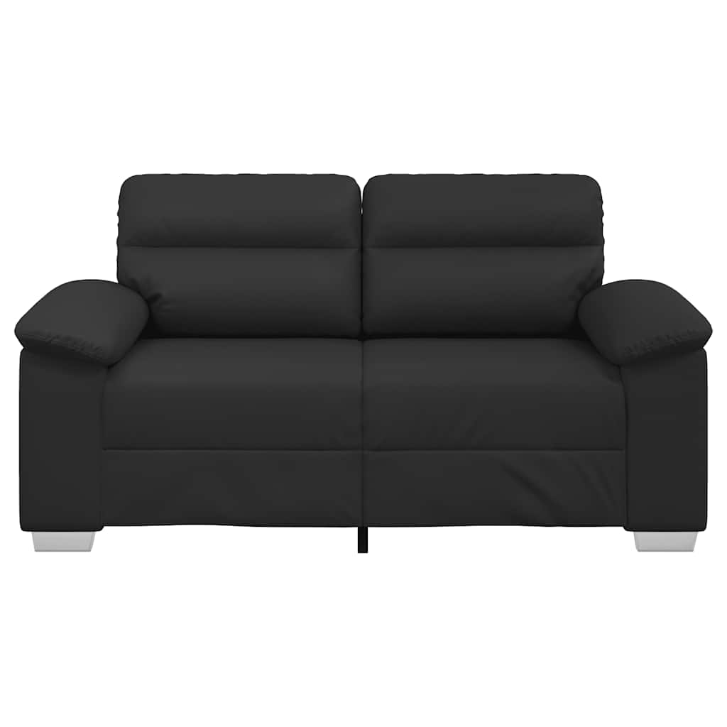 vidaXL Canapea cu 2 locuri, negru, 120 cm, piele ecologică