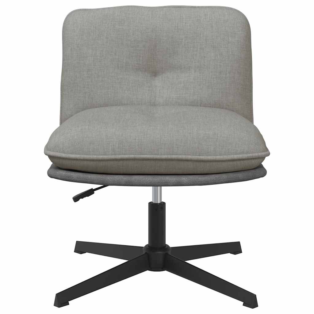 vidaXL Scaun de birou pivotant, gri deschis, material textil vidaXL Scaun de birou pivotant, gri deschis, material textil